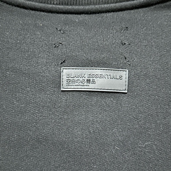 Blank Essentials Mens Arch Sweatshirt Crew Sweater Neck Black Large - Picture 6 of 6